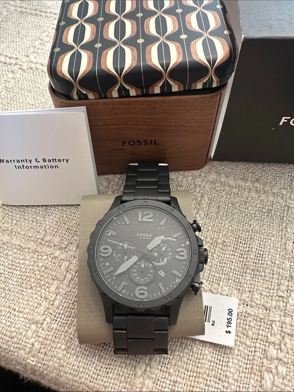 Fossil Matte Black Men's Chronograph Watch
